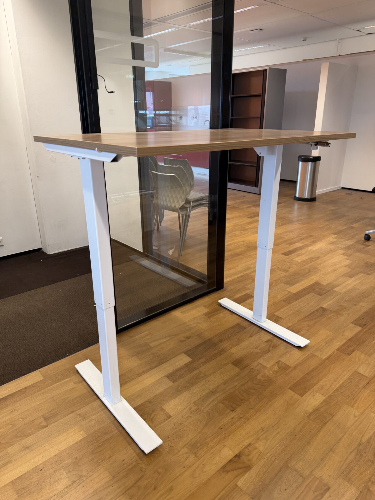 Adjustable sit-stand desk with crank – 120x80xH71-120 cm, ST04543 - Image 3