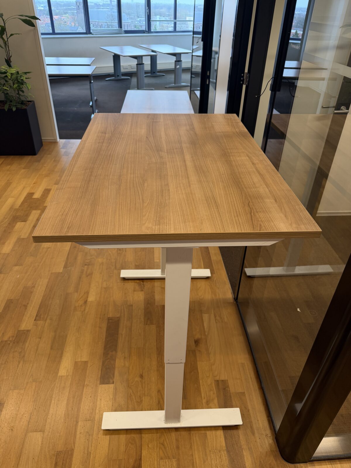 Adjustable sit-stand desk with crank – 120x80xH71-120 cm, ST04543 - Image 5