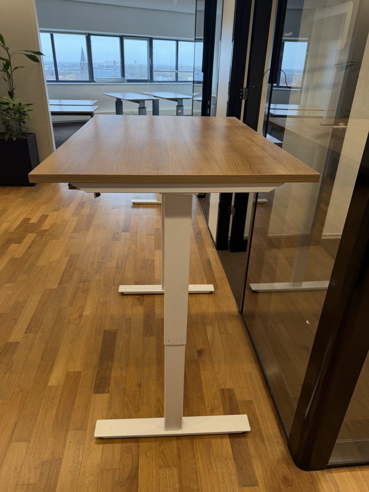 Adjustable sit-stand desk with crank – 120x80xH71-120 cm, ST04543 - Image 7