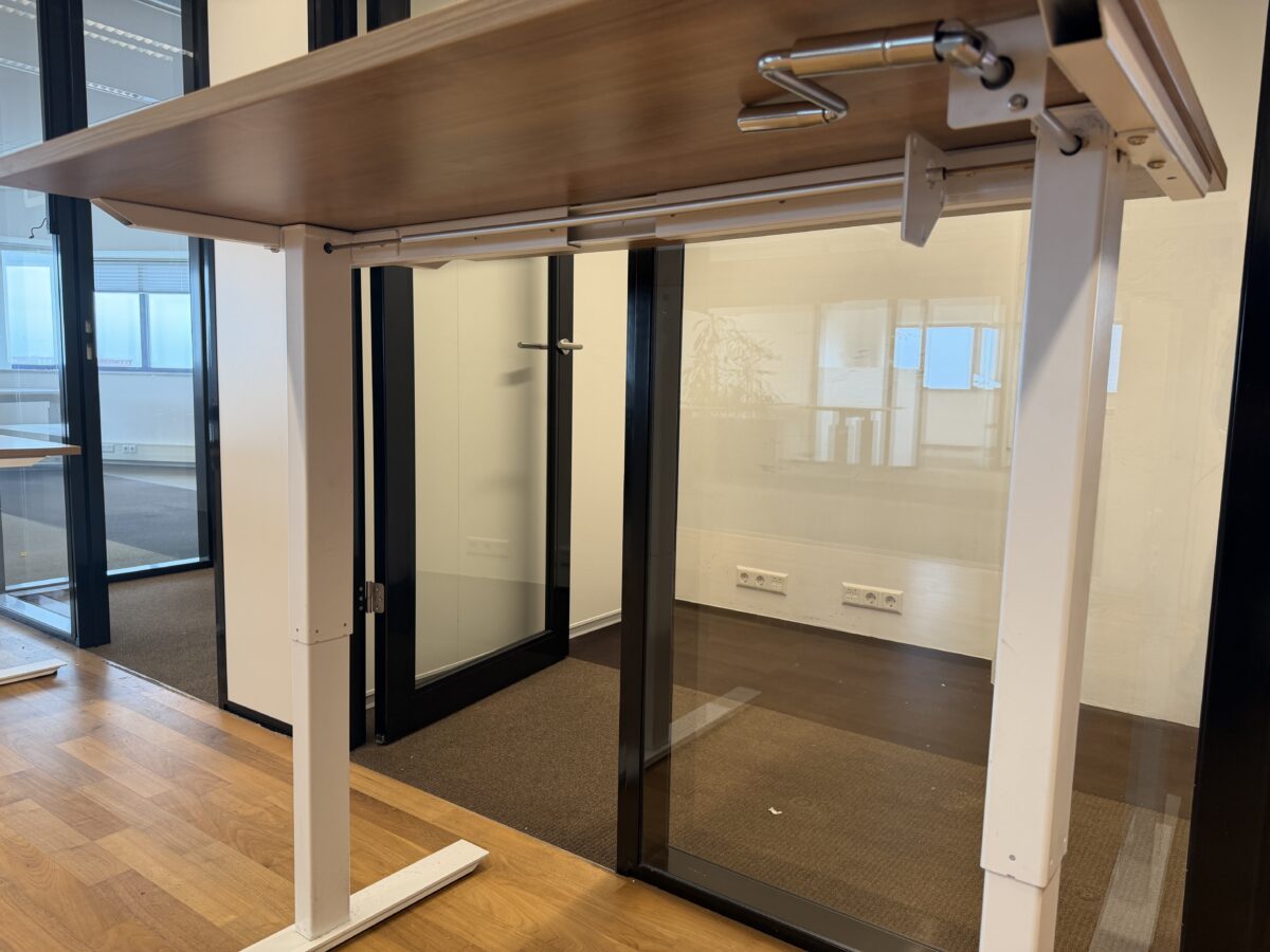 Adjustable sit-stand desk with crank – 120x80xH71-120 cm, ST04543 - Image 9