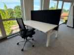 SET - Electric sit-stand duo-desk – 160x80xH64-129 cm with cable management, divider ( black ) and 2x Euroseats Curv Deluxe Ergonomic chair , ST04715 - Image 16