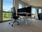 SET - Electric sit-stand duo-desk – 160x80xH64-129 cm with cable management, divider ( black ) and 2x Euroseats Curv Deluxe Ergonomic chair , ST04715 - Image 11