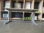 Adjustable desk with crank and cable management – 160x80xH64-86 cm, ST04660 - Image 6