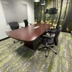 SET - Conference table with power socket 242x106xH75 cm + 4x Orange box chairs, ST04693 - Image 9