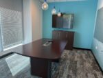 SET - Conference table with power socket 180x106xH75 cm + storage cabinet 120x40xH100 cm, ST04691 - Image 2