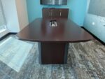SET - Conference table with power socket 180x106xH75 cm + storage cabinet 120x40xH100 cm, ST04691 - Image 3