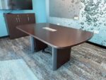 SET - Conference table with power socket 180x106xH75 cm + storage cabinet 120x40xH100 cm, ST04691 - Image 11