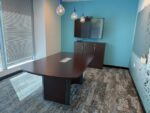 SET - Conference table with power socket 180x106xH75 cm + storage cabinet 120x40xH100 cm, ST04691 - Image 9