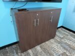 SET - Conference table with power socket 180x106xH75 cm + storage cabinet 120x40xH100 cm, ST04691 - Image 6
