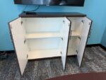 SET - Conference table with power socket 180x106xH75 cm + storage cabinet 120x40xH100 cm, ST04691 - Image 5