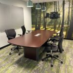 SET - Conference table with power socket 242x106xH75 cm + 4x Orange box chairs, ST04693 - Image 2
