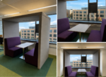 Acoustic meeting/work booth with table and benches 246x135x229 cm, ST04779