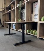 Sit-stand desk adjustable with crank 140x80xH70-116 cm, ST04801 - Image 4