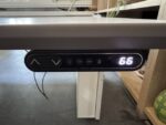 Electric sit-stand duo desk with with socket - 165-157.5 x 180.5 - 74.5 x H 66-132 cm, ST04855 - Image 9