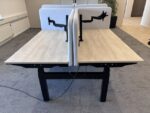 Electric sit-stand duo desk with cable managemen, socket and monitor arm 160x80xH64.5-130 cm, ST04876 - Image 2