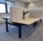 Electric sit-stand duo desk with cable managemen, socket and monitor arm 160x80xH64.5-130 cm, ST04876 - Image 14