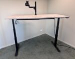Electric Sit-Stand Desk with cable tray, power socket and monitor arm 173x80x64,5-129,5, ST04875